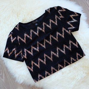 NWT Topshop rose gold crop top shirt